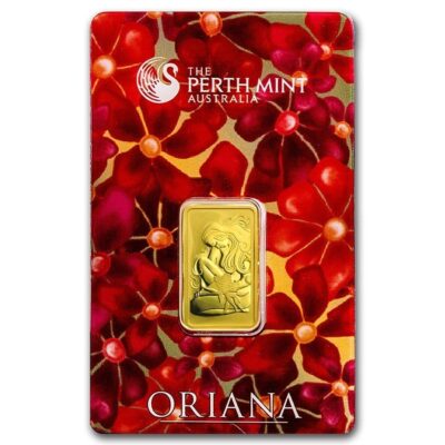 10 Gram Gold Bar – Perth Mint Oriana Design (In Assay)