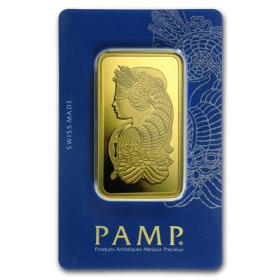 100 Gram Gold Bar – PAMP Suisse Lady Fortuna (w/Assay)