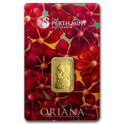 5 Gram Gold Bar – Perth Mint Oriana Design (In Assay)