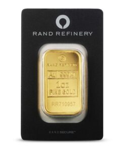 1 Oz Gold Bar – Rand Refinery (New w/Black Assay)