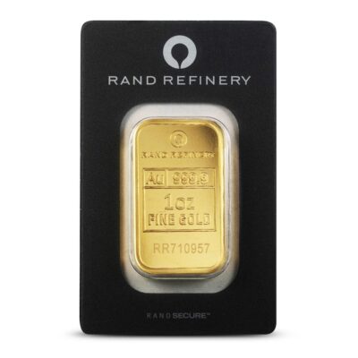 1 Oz Gold Bar – Rand Refinery (New w/Black Assay)